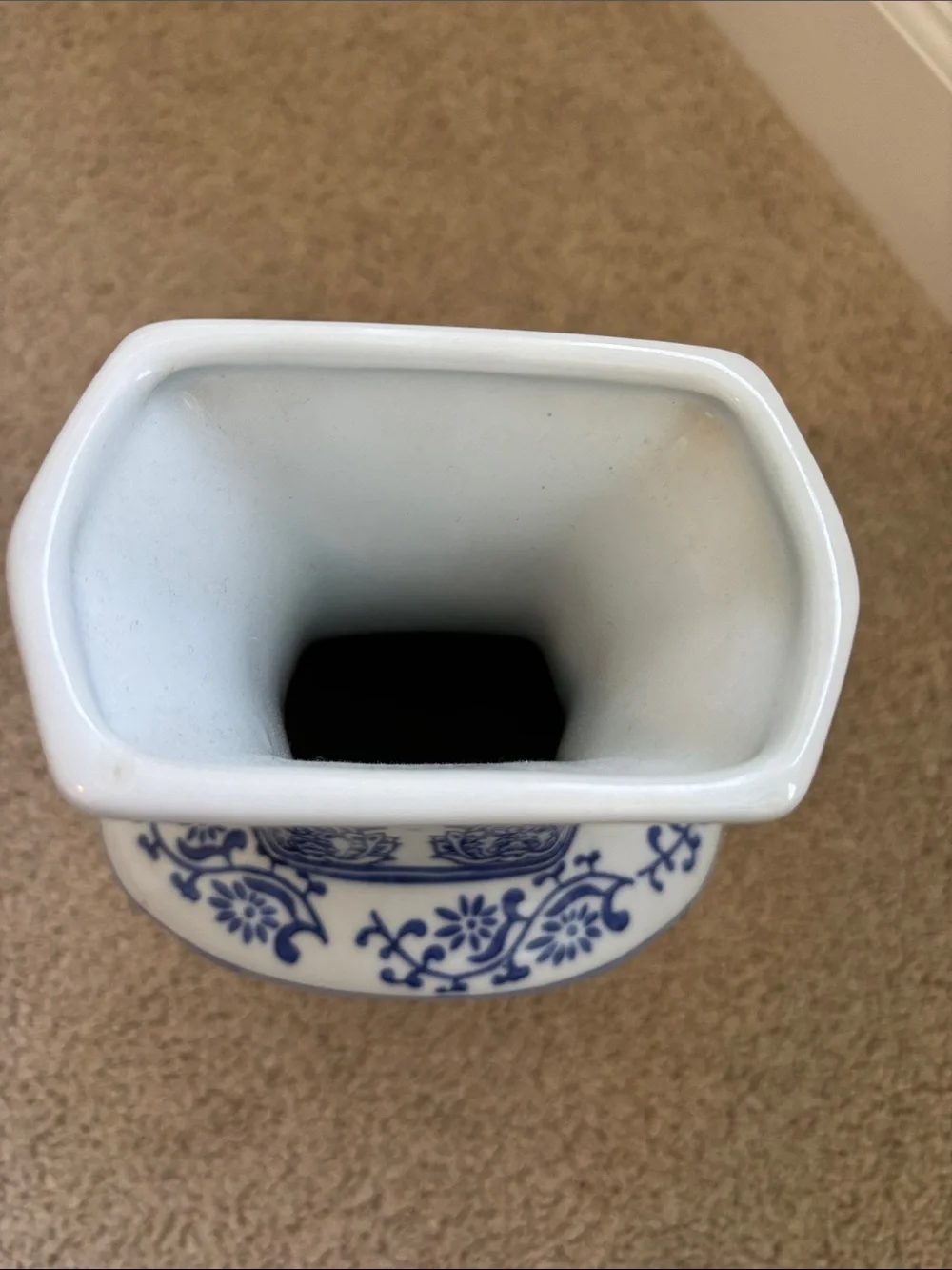 Blue and White Porcelain Decorative Vase - Chinoiserie